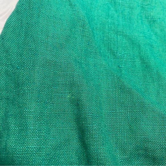 Vintage 100% Linen Shorts Women’s 29 Waist Green For Pete’s Sake 8 Inch 12 - Picture 3 of 9